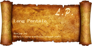 Leng Pentele névjegykártya